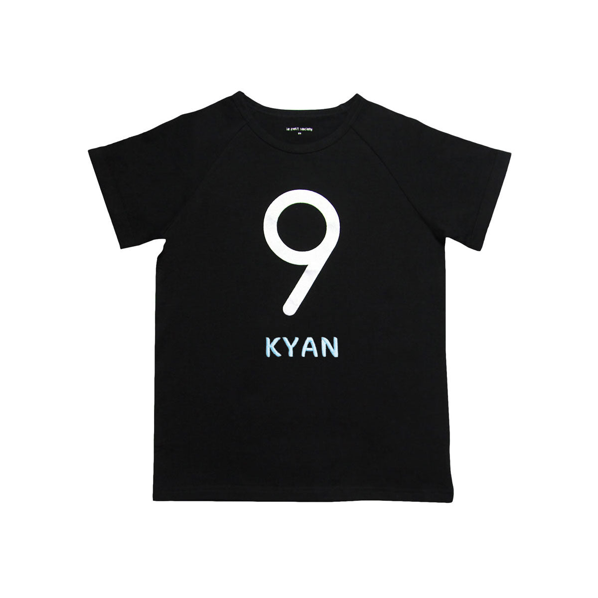 Number 9 Tee in Black/Silver by Le Petit Society — image 3