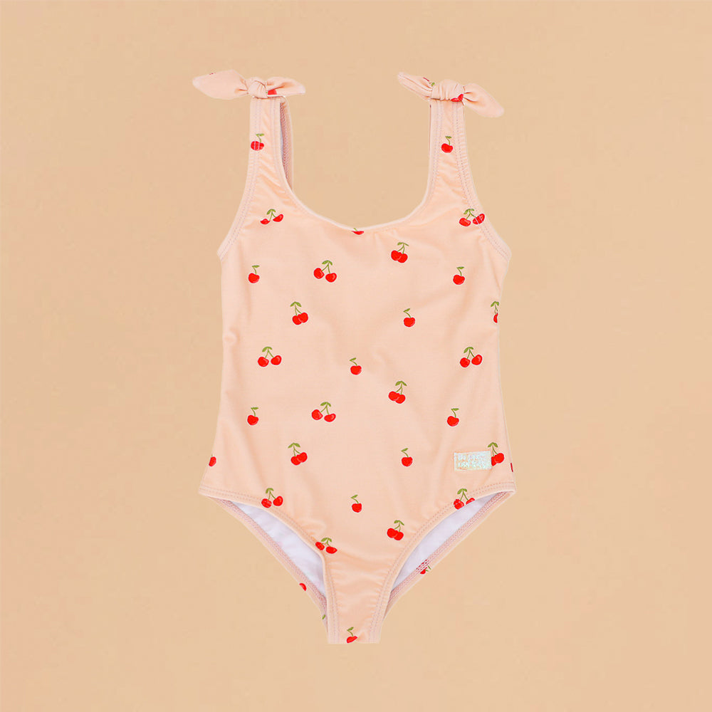 One Piece Swimsuit in Cherry Print by Le Petit Society — image 6