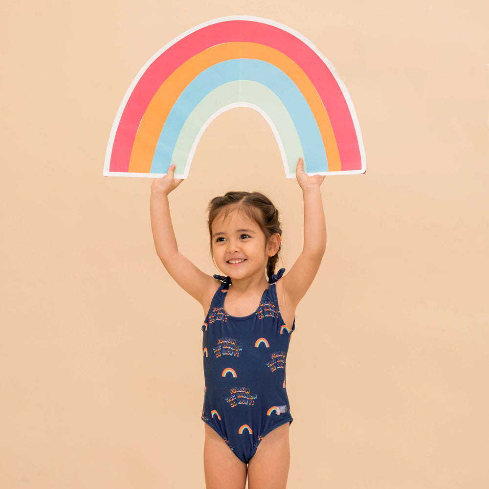 One Piece Swimsuit in Rainbow Print by Le Petit Society — image 12