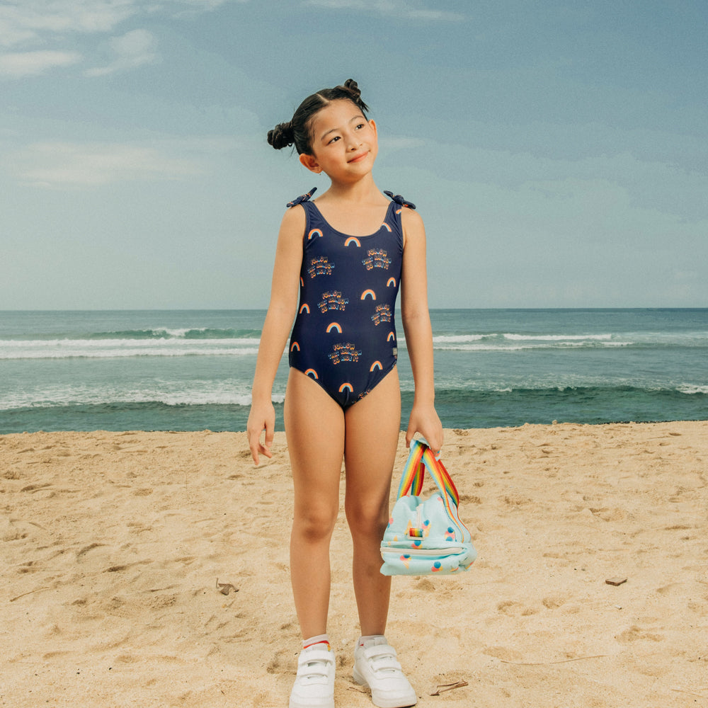 One Piece Swimsuit in Rainbow Print by Le Petit Society — image 5