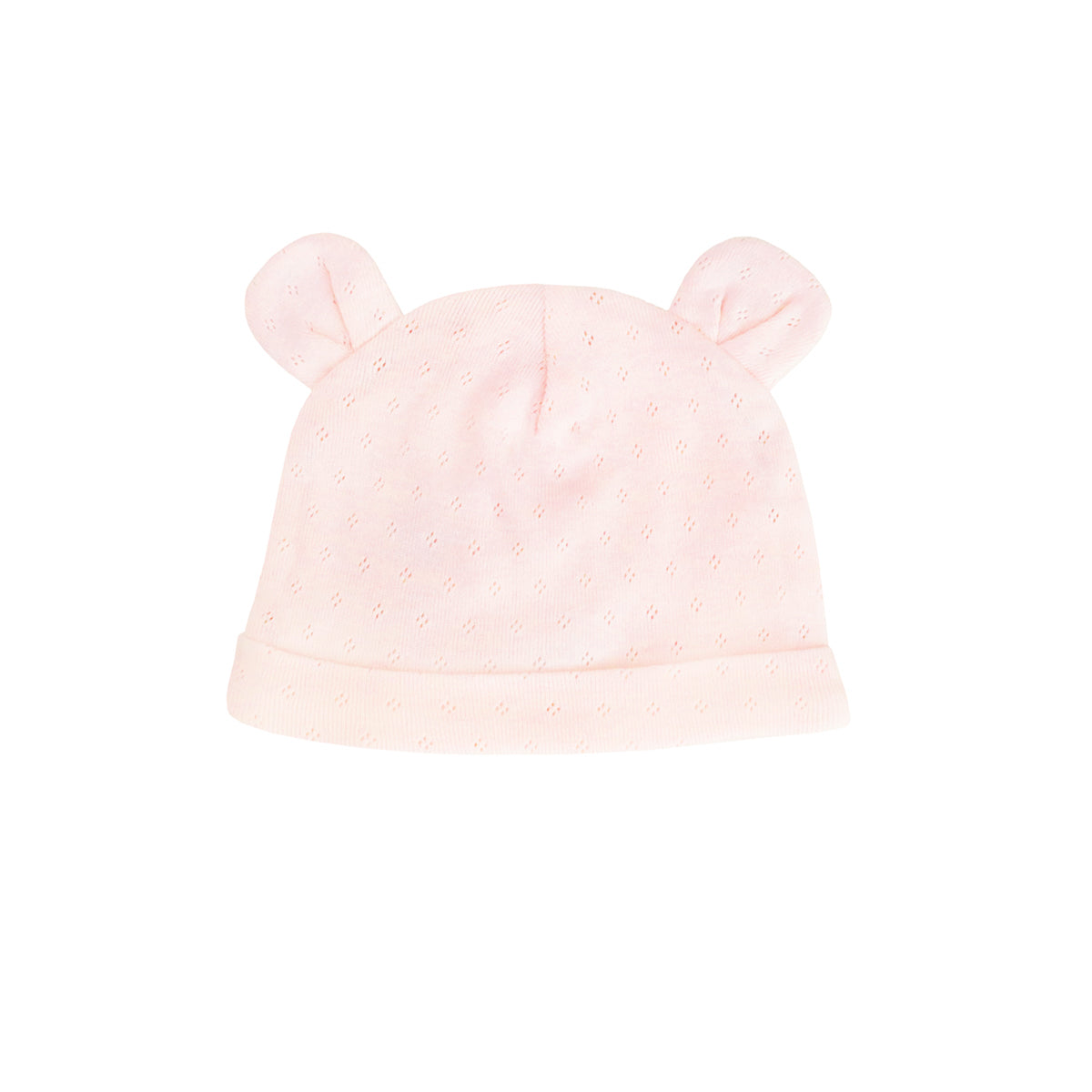Organic Baby Bear Hat in Pink by Le Petit Society — image 2