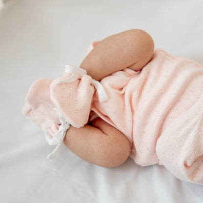 Organic Baby Booties in Pink by Le Petit Society — image 5