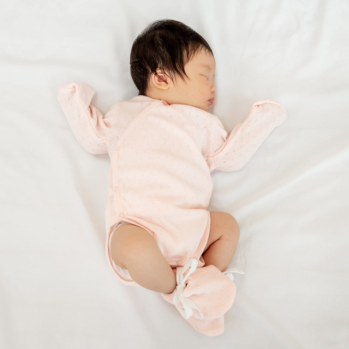 Organic Baby Booties in Pink by Le Petit Society — image 4