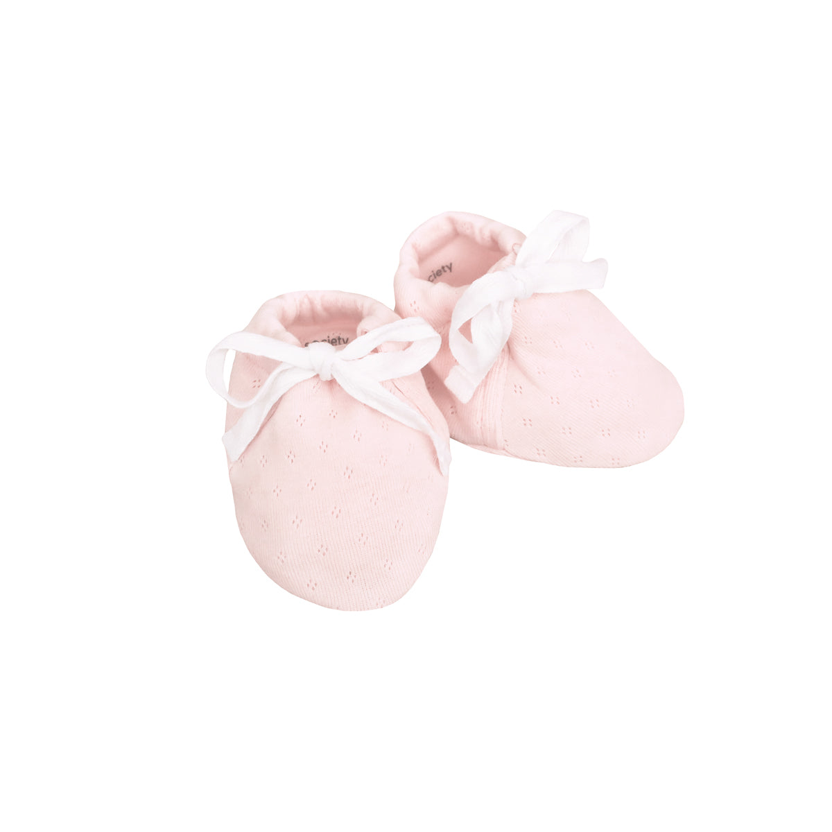 Organic Baby Booties in Pink by Le Petit Society — image 6