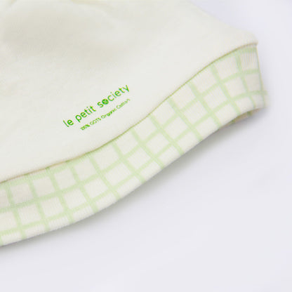 Organic Baby Hat in Avocado Print (Personalisable) by Le Petit Society — image 3