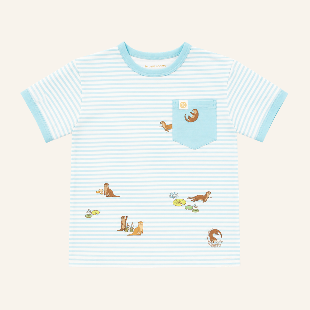 A Singapore Series - Otters Kids Tee in Blue by Le Petit Society — image 10