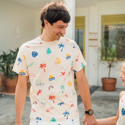 Resort Series - Adult Boxy Tee in Paradise Print (Unisex) by Le Petit Society — image 9