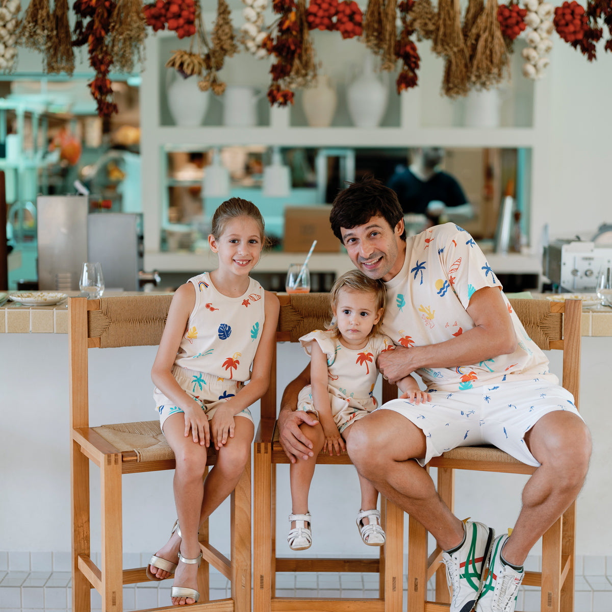 Resort Series - Kids Ribbed Jumpsuit in Paradise Print by Le Petit Society — image 8