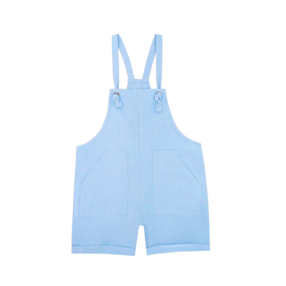 Mama & Mini in Pastel Blue Kids Short Overalls by Le Petit Society — image 8