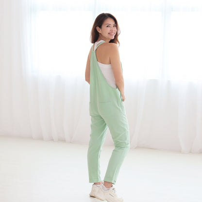 Mama & Mini in Pastel Green Ladies Long Overalls by Le Petit Society — image 7