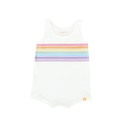Rainbow Series - Baby Sleeveless Romper in Pastel by Le Petit Society — image 3
