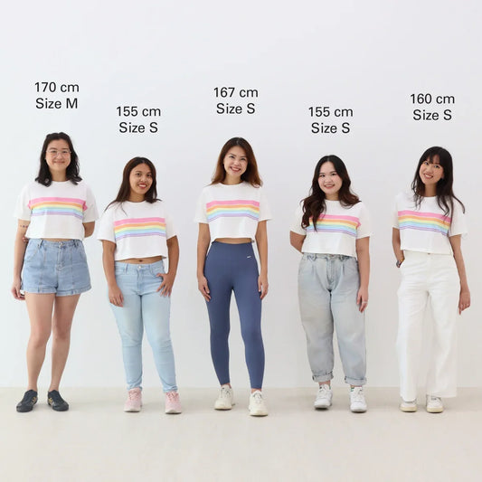 Rainbow Series - Adult Ladies Crop Top in Pastel by Le Petit Society — image 2