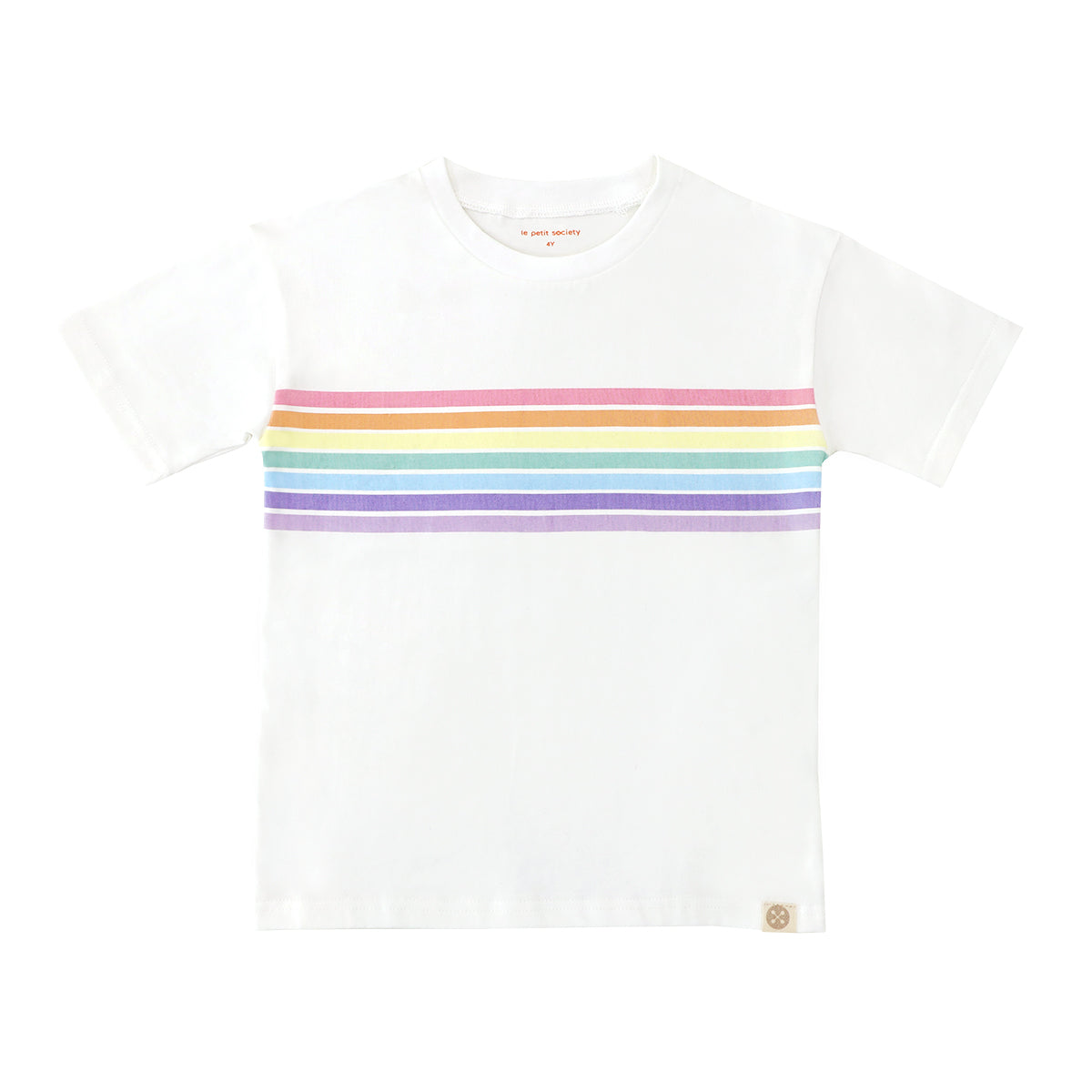 Rainbow Series - Kids Boxy Tee in Pastel by Le Petit Society — image 3