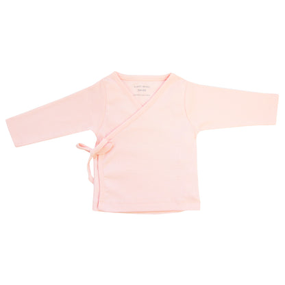 Baby Organic Long Sleeves Kimono Top in Pink by Le Petit Society