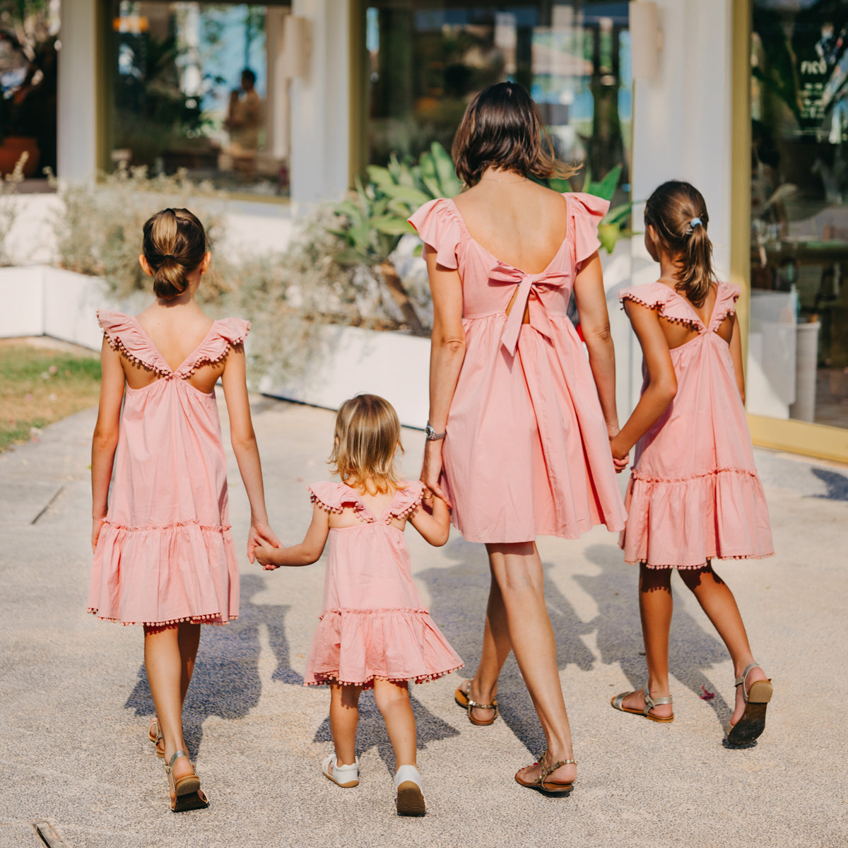 Resort Series - Girls Ruffled Sundress in Pink by Le Petit Society