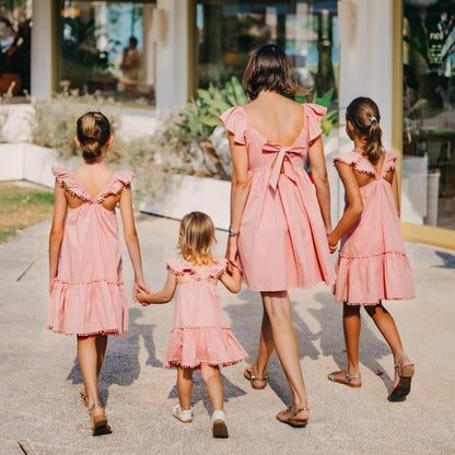Resort Series - Girls Ruffled Sundress in Pink by Le Petit Society — image 9