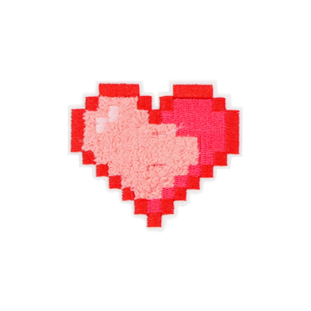 Pixel heart velcro patch by Le Petit Society