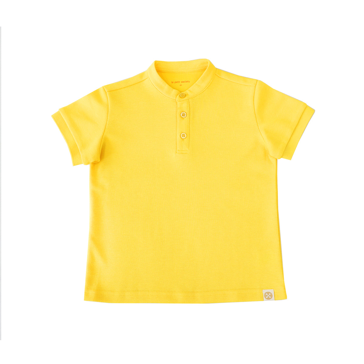 Polo Series - Boys Polo Shirt in Yellow by Le Petit Society — image 4