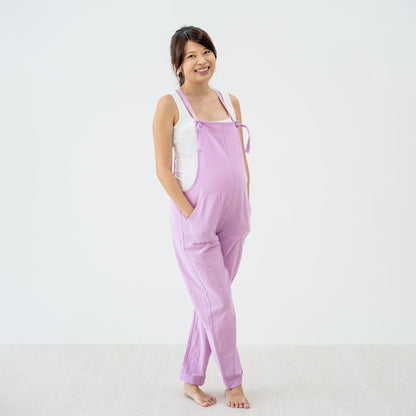Mama & Mini in Pastel Purple Ladies Long Overalls by Le Petit Society — image 3