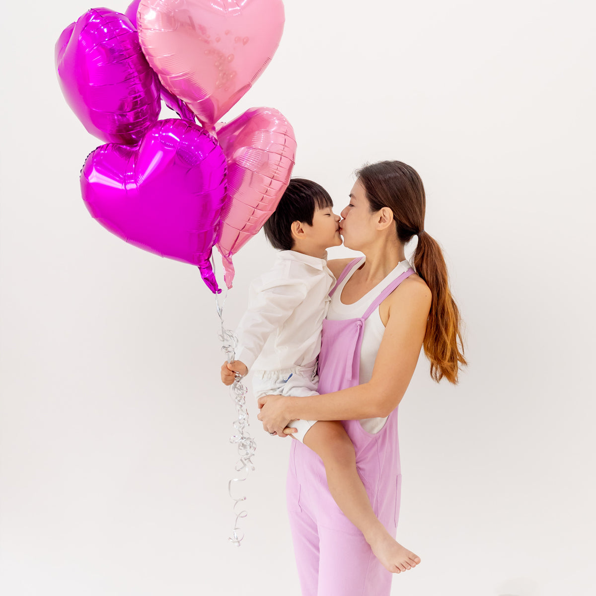 Mama & Mini in Pastel Purple Ladies Long Overalls by Le Petit Society — image 2