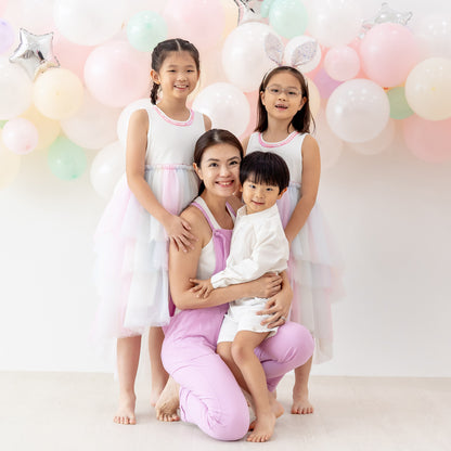 Mama & Mini in Pastel Purple Ladies Long Overalls by Le Petit Society — image 6