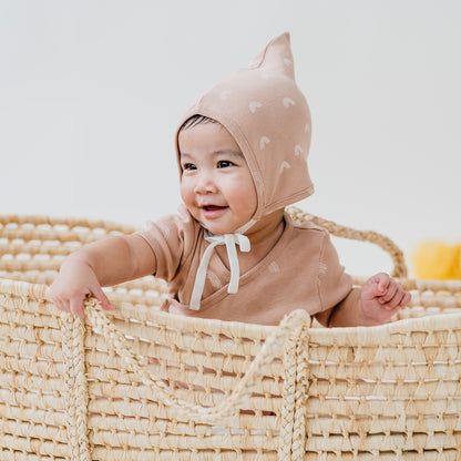 Organic Baby Bonnet Hat in Rainbow Print by Le Petit Society — image 6