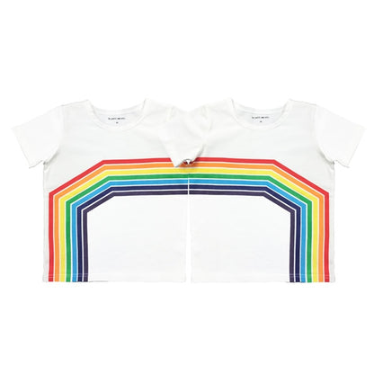 Rainbow Series - Kids Tee in White (Left Arc) by Le Petit Society — image 8