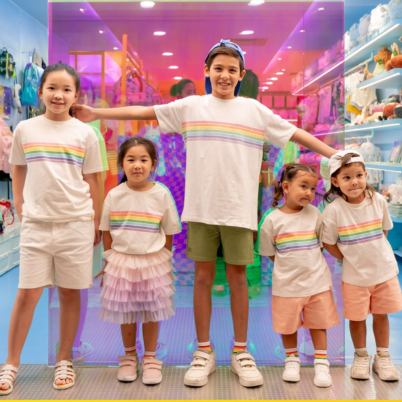 Rainbow Series - Kids Boxy Tee in Pastel by Le Petit Society — image 6
