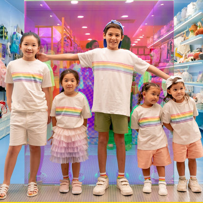 Rainbow Series - Kids Boxy Tee in Pastel by Le Petit Society — image 6