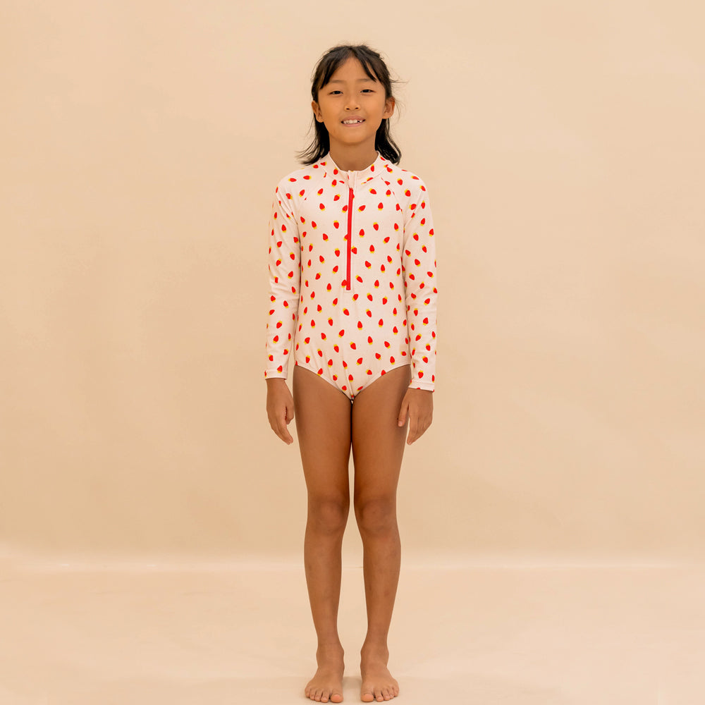 Rash Suit in Strawberry Print by Le Petit Society — image 4