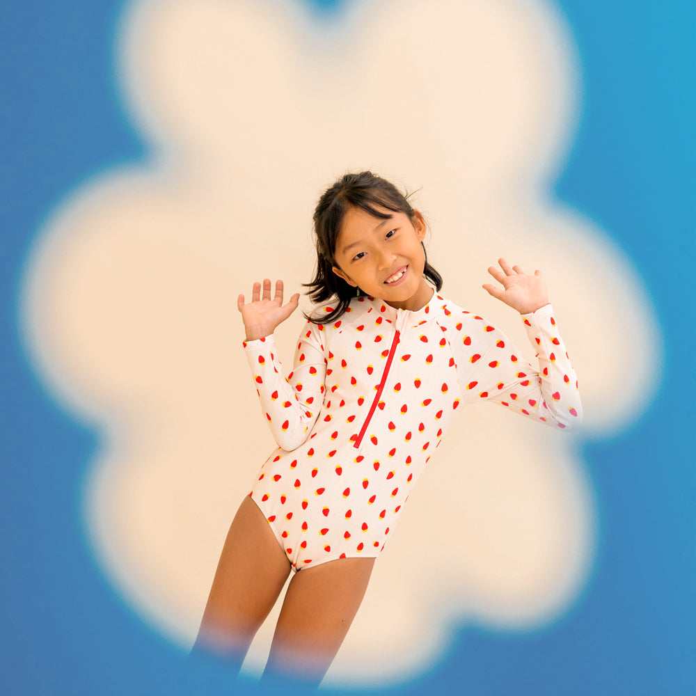 Rash Suit in Strawberry Print by Le Petit Society — image 8