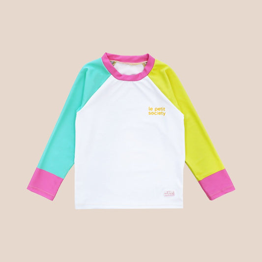 Rash Swim Top in Colour Pop by Le Petit Society