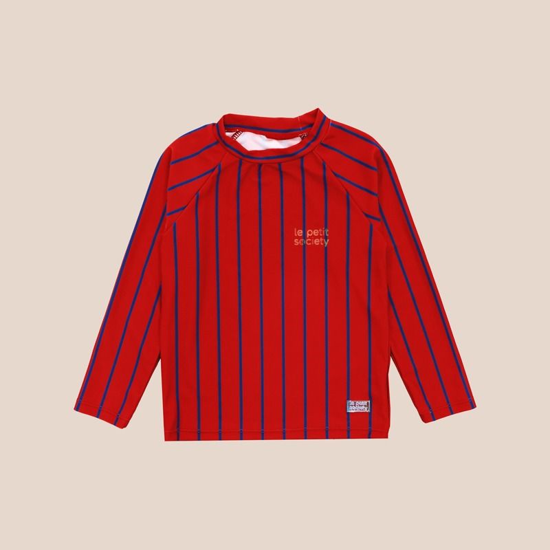 Rash Swim Top in Red Stripes by Le Petit Society — image 11