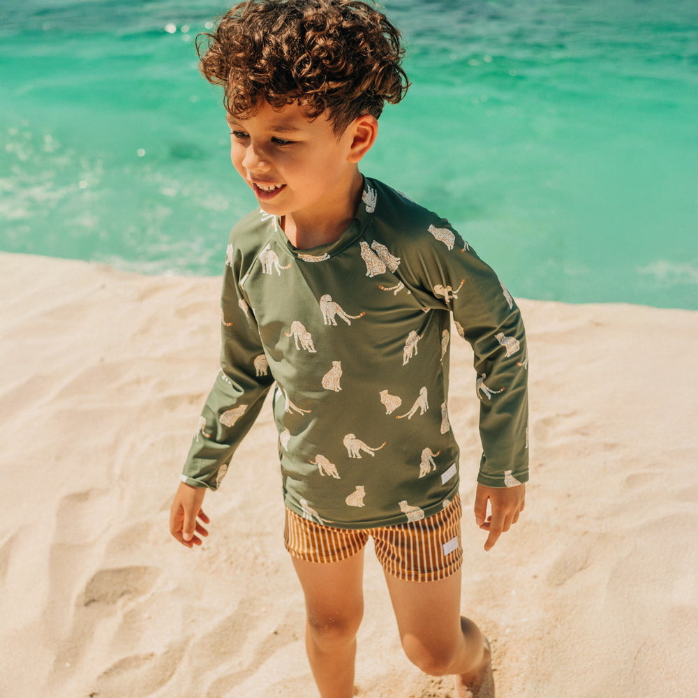 Rash Top in Leopard Print by Le Petit Society