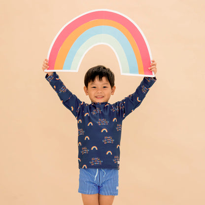 Rash Top in Rainbow Print by Le Petit Society — image 7