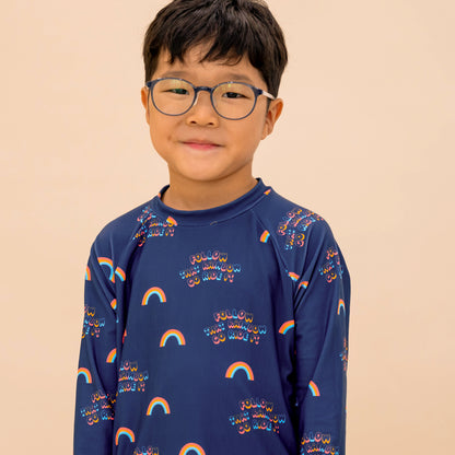 Rash Top in Rainbow Print by Le Petit Society — image 4
