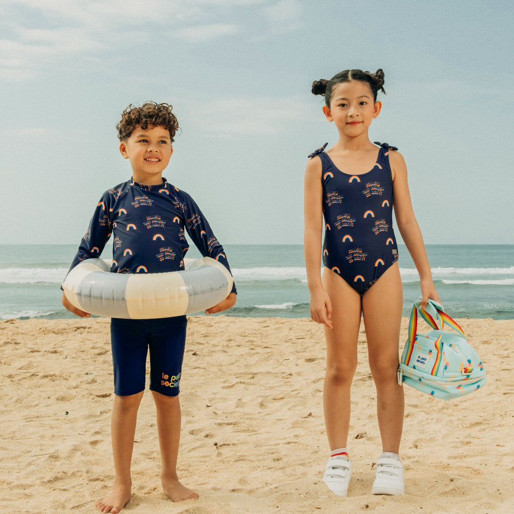 Rash Top in Rainbow Print by Le Petit Society — image 5