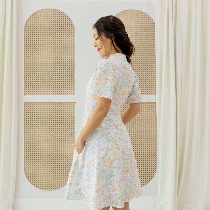 Chinese Motif Series - Ladies Dress in Pastel Rainbow Motif by Le Petit Society — image 5