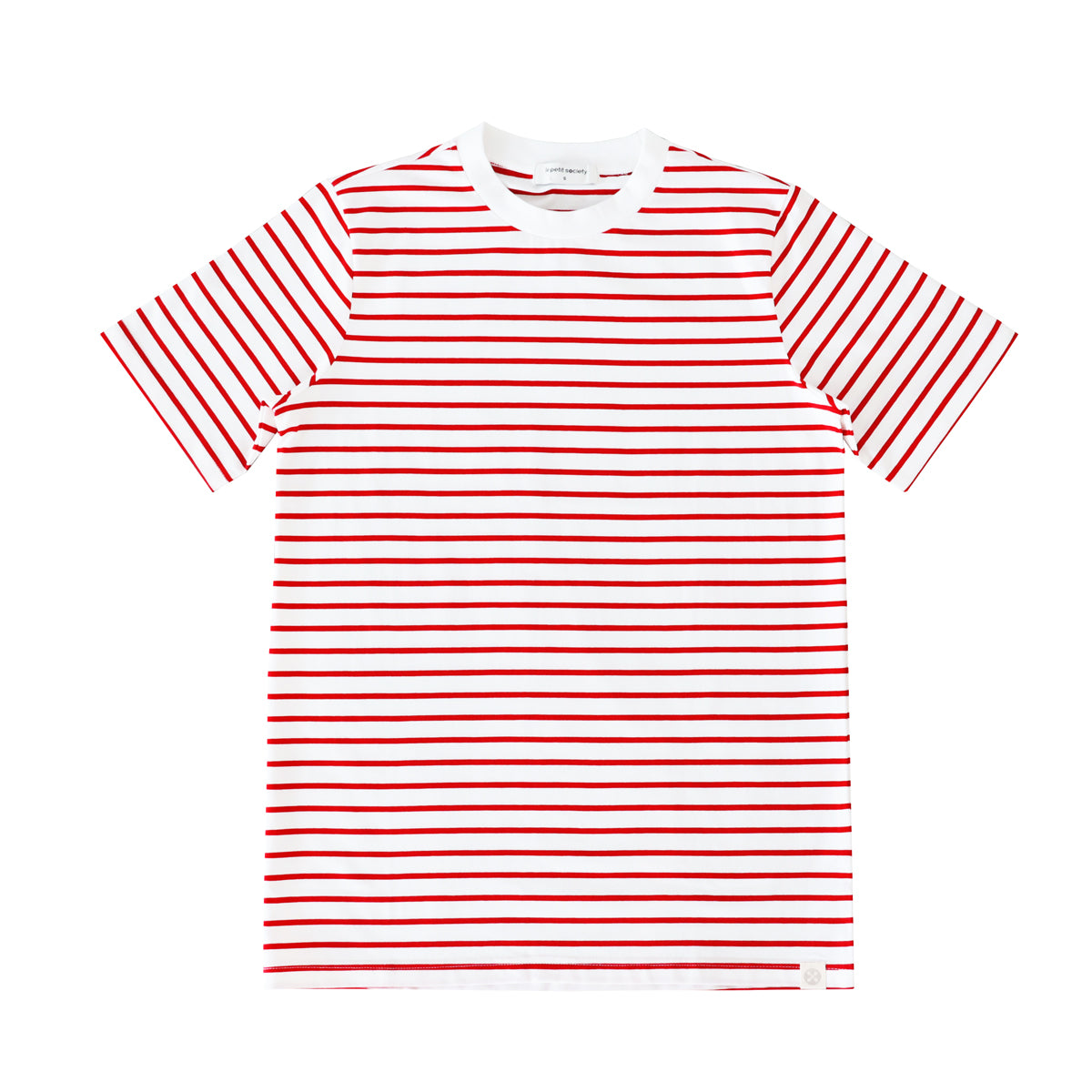 Family Tees - Personalisable Adult Striped Tee in Red (Unisex) by Le Petit Society — image 4