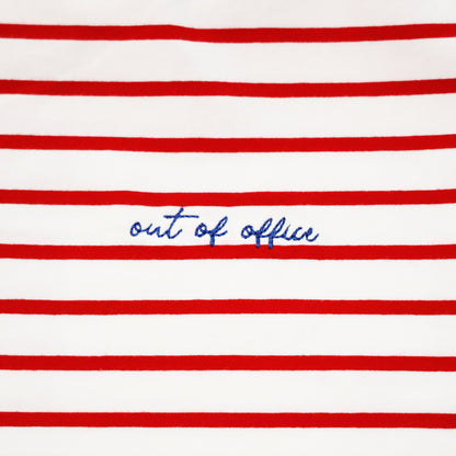 Family Tees - Personalisable Adult Striped Tee in Red (Unisex) by Le Petit Society — image 7
