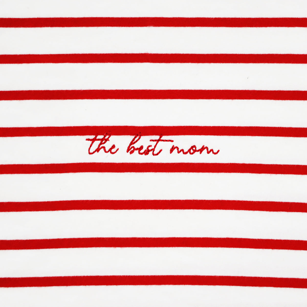 Family Tees - Personalisable Adult Striped Tee in Red (Unisex) by Le Petit Society — image 8