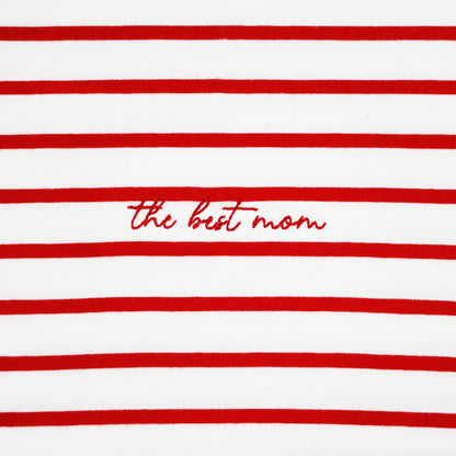 Family Tees - Personalisable Adult Striped Tee in Red (Unisex) by Le Petit Society — image 8