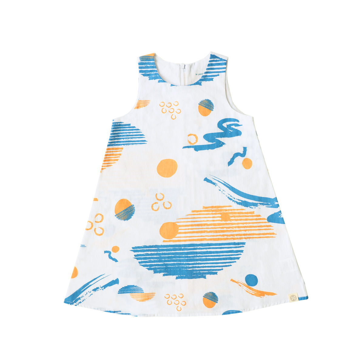 Resort Series - Girls Shift Dress in Coast Print by Le Petit Society — image 5