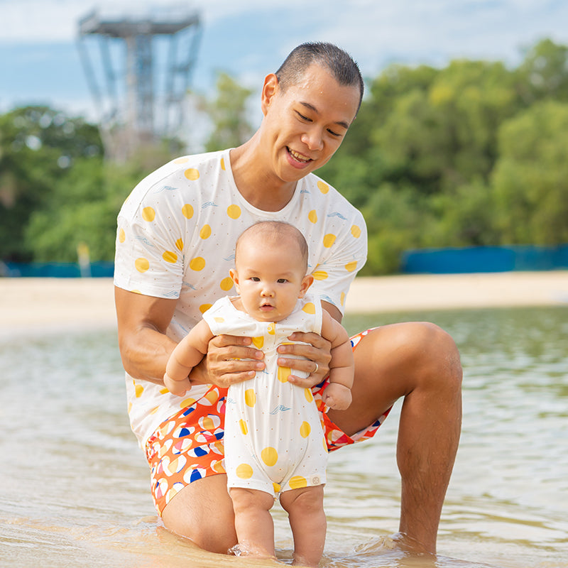 Resort Series - Men's Beach Shorts in Beach Ball Print by Le Petit Society — image 3