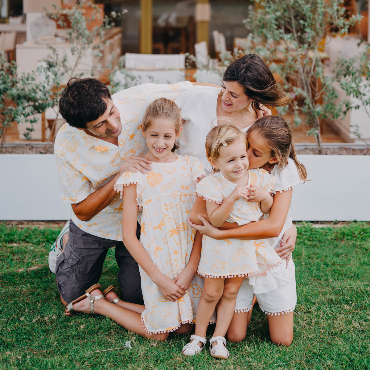 Resort Series - Girls Pom Pom Shorts in White by Le Petit Society — image 5