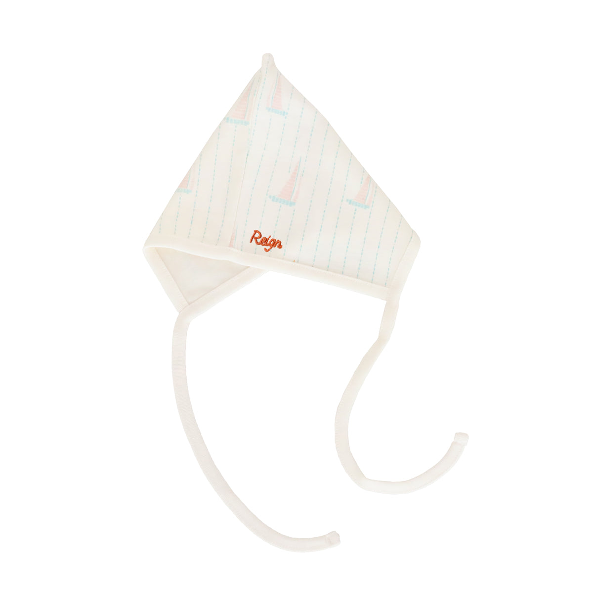 Organic Baby Bonnet Hat in Sail Boat by Le Petit Society — image 6