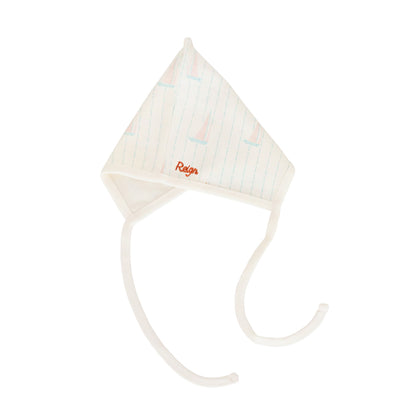 Organic Baby Bonnet Hat in Sail Boat by Le Petit Society — image 7
