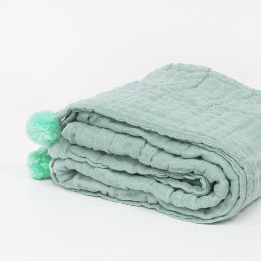 Keepsake Kids/Adult Single Blanket in Seafoam by Le Petit Society