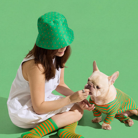 Reversible Bucket Hat in Carrot by Selenight Co x Pat Law