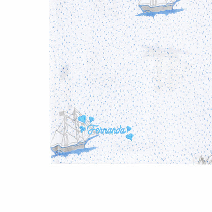 Baby Organic Swaddle in Sailing Ship by Le Petit Society — image 3